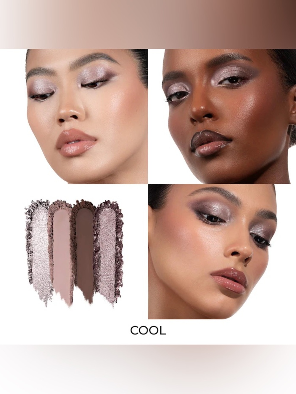 New Natasha Denona Luxe Glam Compact Quad Eyeshadow Palette Cool - Picture 2 of 3